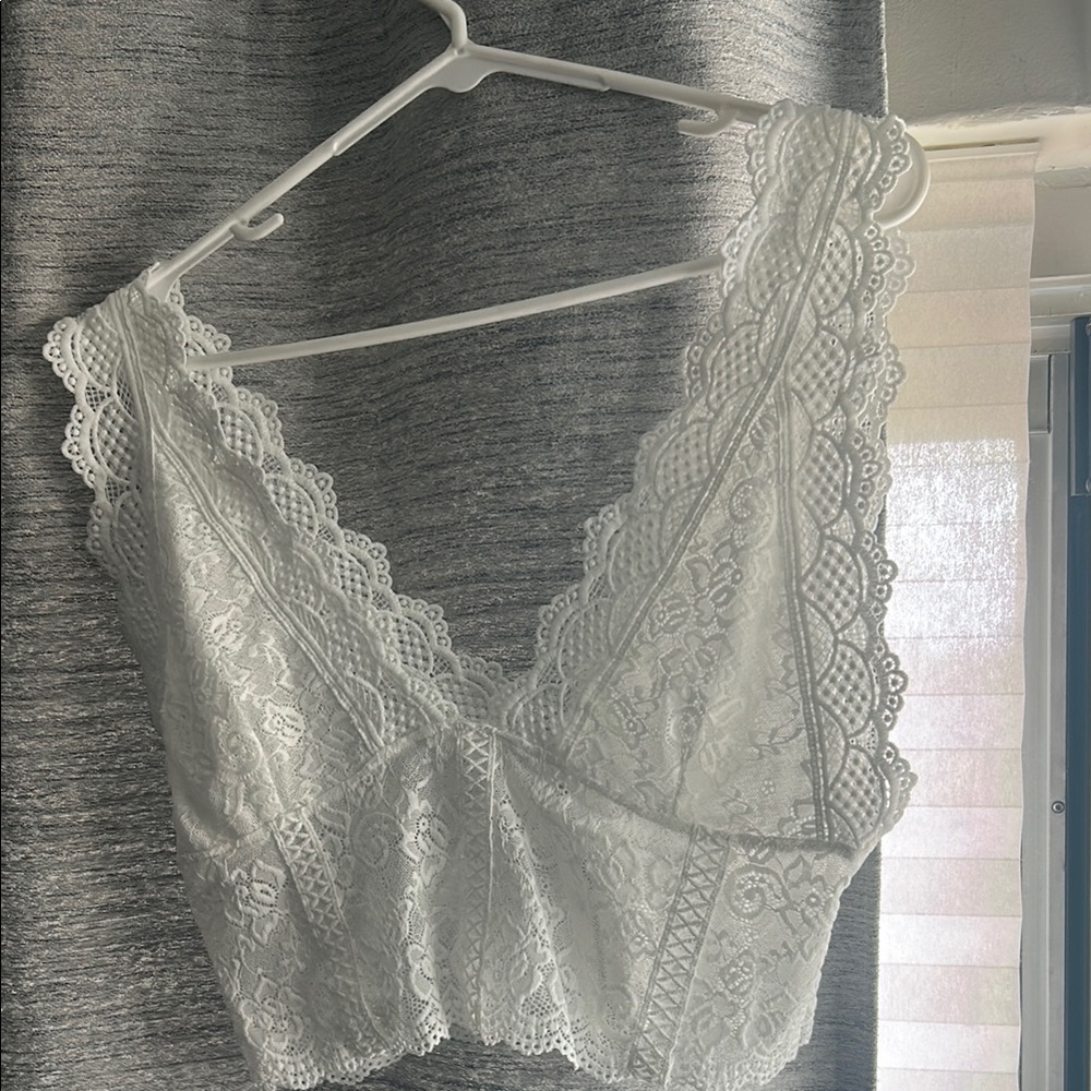 Elegant White Lace Crop Top